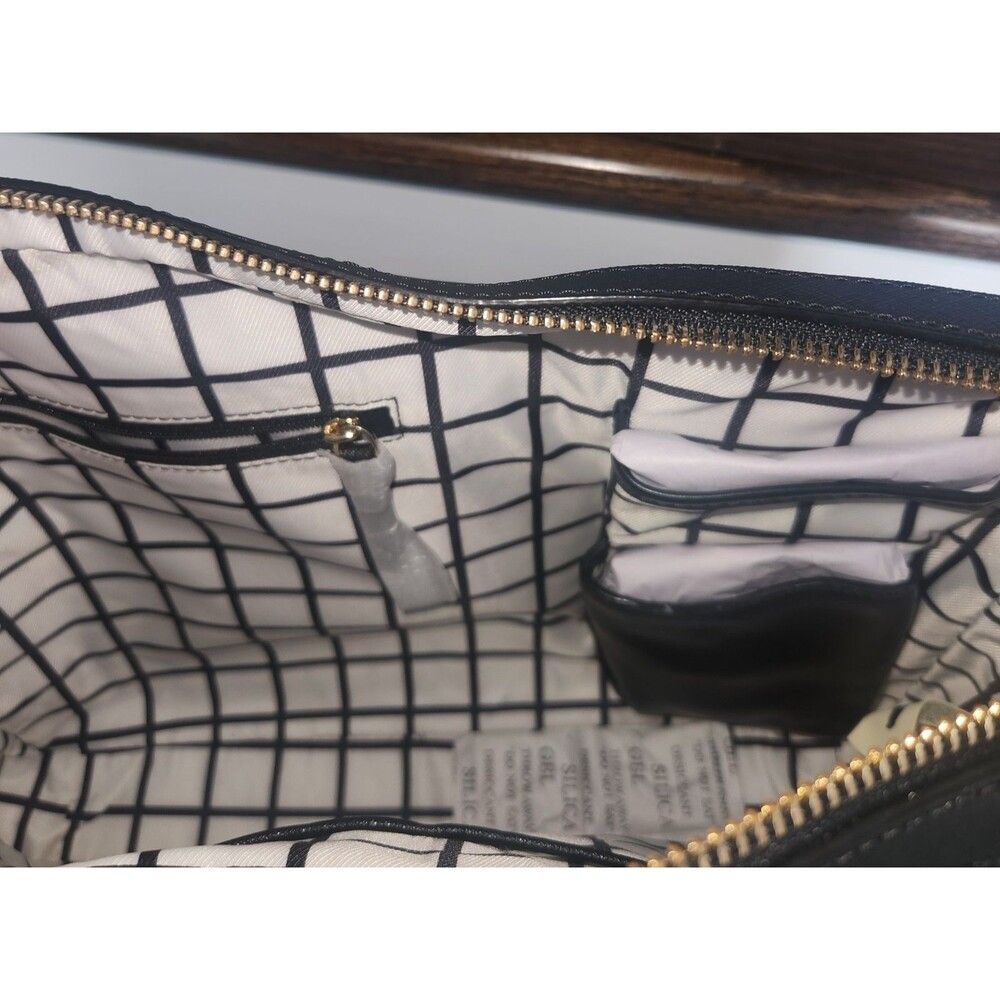 NEW Kate Spade 100% Leather 13 Inch Laptop Bag with Strap Black - Picture 6 of 8